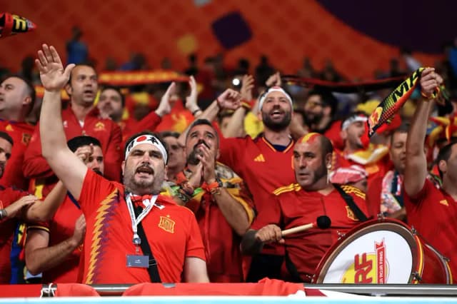 Football fans in the stands